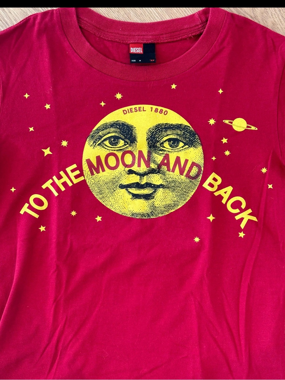 Vintage Diesel red “to the moon and back” tee - Picture 4 of 5